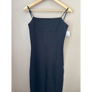 Urban Outfitters Women’s M Black Jumpsuit NWT Square Neck Wide Leg Romper